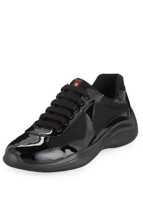 Prada America's Cup Vernice Bike Low Top Sneaker (Men)